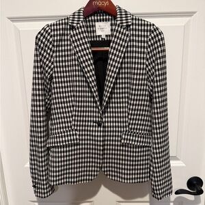 Black and white blazer